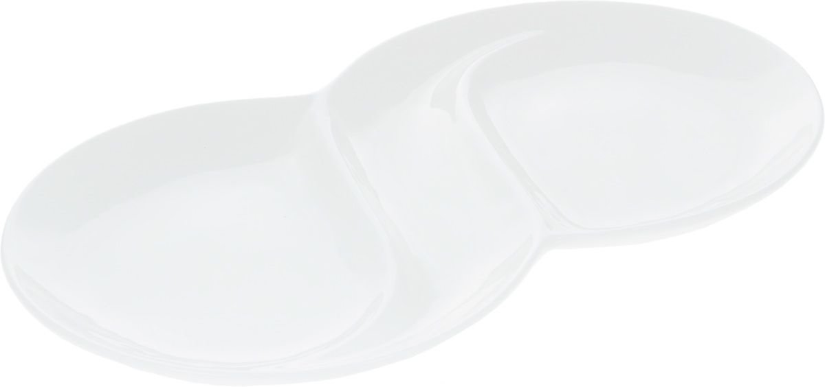 [D **] Fine Porcelain Divided Dish 12.5" | 31.5 Cm WL-992488/A